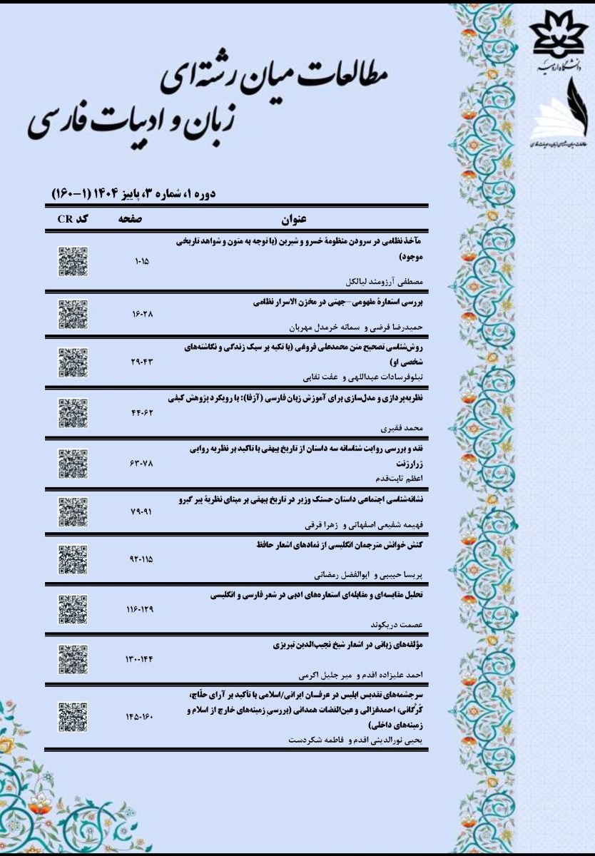 مطالعات میان رشته‌ای زبان و ادبیات فارسی