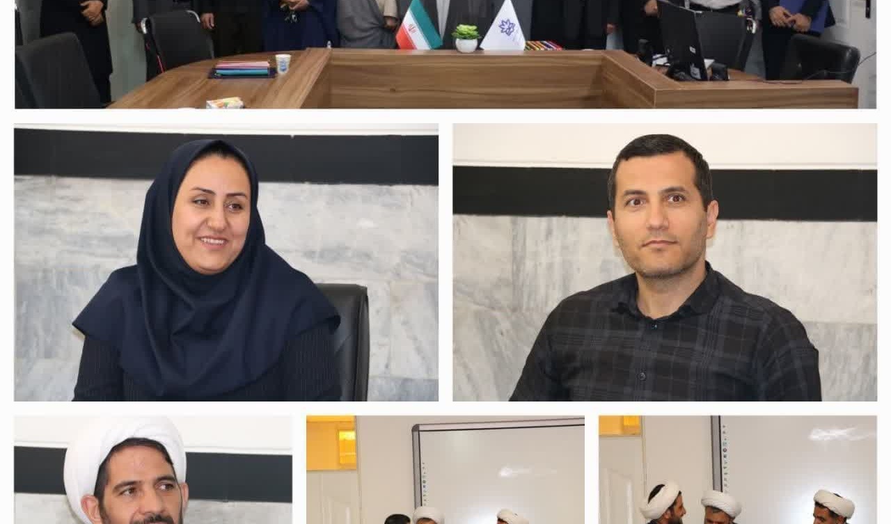 حضور حجت الاسلام و المسلمین کیومرزی مسئول محترم دفتر نهاد و حجت الاسلام و المسلمین حسن زاده معاون محترم دفتر نهاد در جمع اساتید محترم دانشکده ادبیات و علوم انسانی