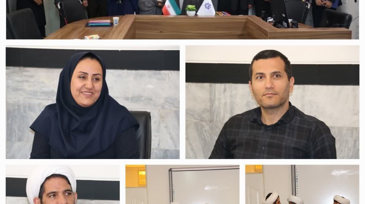حضور حجت الاسلام و المسلمین کیومرزی مسئول محترم دفتر نهاد و حجت الاسلام و المسلمین حسن زاده معاون محترم دفتر نهاد در جمع اساتید محترم دانشکده ادبیات و علوم انسانی